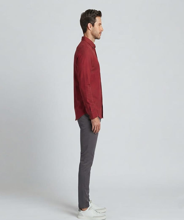 Men's Casual Shirt - Shc-2098 Maroon (ORG-H)