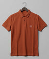 Premium Ribbed Collar Polo T-Shirt Rust TSH-7162