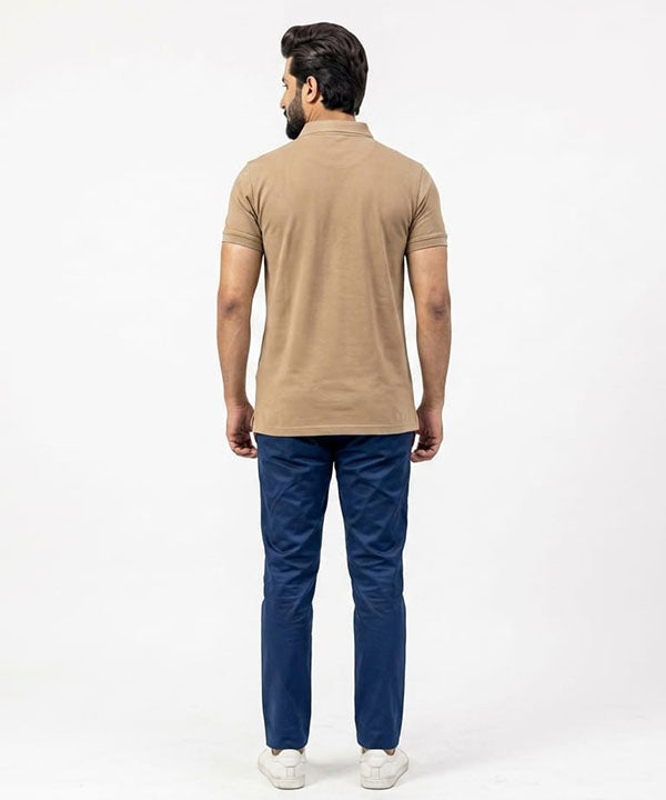 A|X Logo Self-Textured Polo T-Shirt TSH-7163 Beige