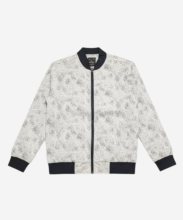 Men's Leather Jacket - Printed White JK-0438