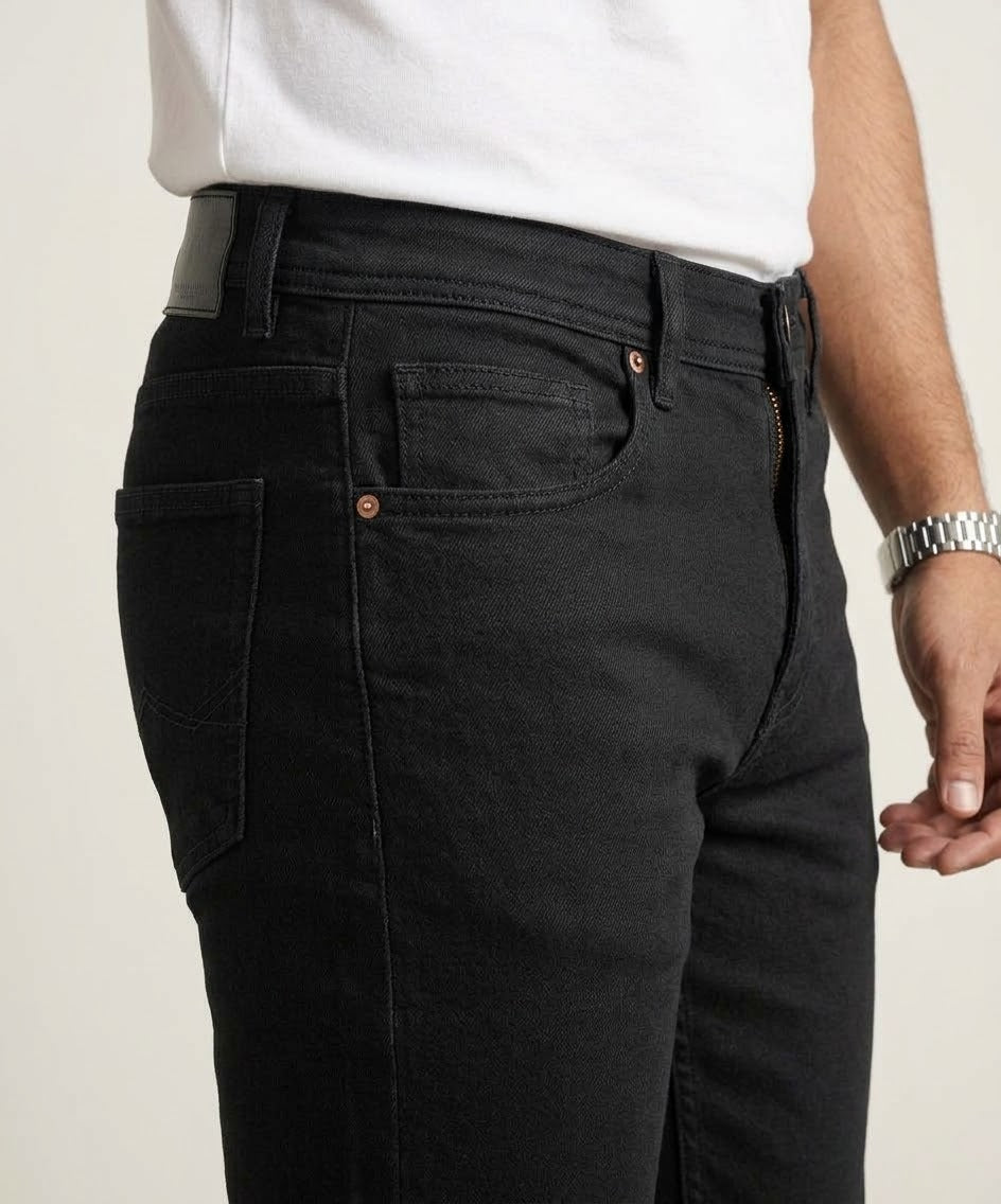Men's Denim Slim Fit Jeans- Black JP-1880
