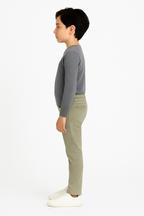 Kids Cotton Chino Pant - Bcp-0033 Green