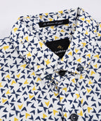Men's Casual Shirt - Shc-1606 Ptinted Yellow (ORG-H)