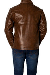 Men's Faux Leather Jacket Jk-0287 D.Brown