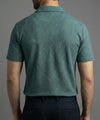 Men's T-Shirt Collar Green Tsh-7025