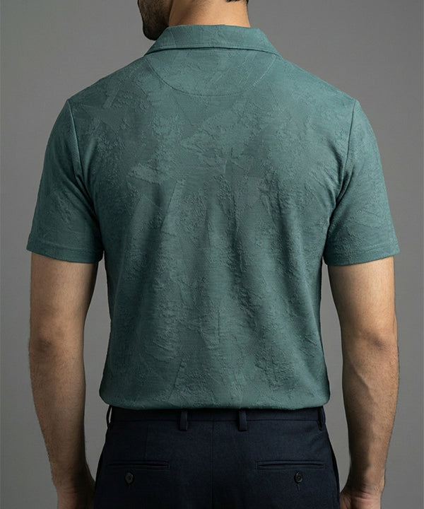 Men's T-Shirt Collar Green Jhony Collar  Tsh-7025