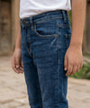 Boys Navy Blue Stretch Denim Jeans- Bjp-0301