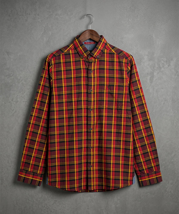 Men's Casual Shirt - Shc-1702 Red Chk