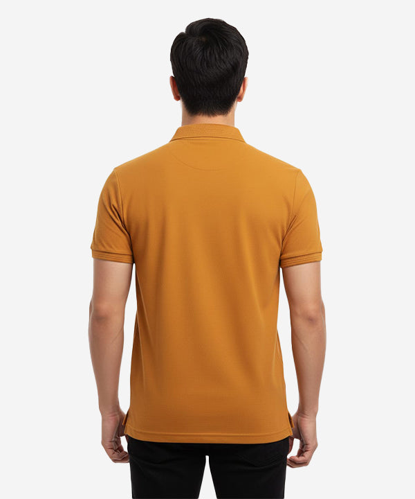 HR Clothing Men's T-Shirt POLO Texture Collar Camel TSH-5906