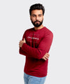 HR Clothing Men's Full Sleeves T-Shirt - Maroon California