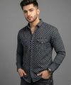 Men's Casual Shirt SHC-1544 PRINTED GREY