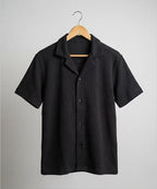 HR clothing Kids Half Sleeves Shirt - Black BSH-0116
