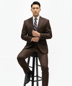 Formal Suit Gst-0124 D-Brown 2 Button