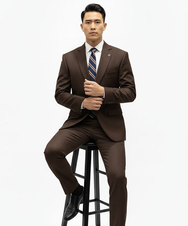 Formal Suit Gst-0124 D-Brown 2 Button