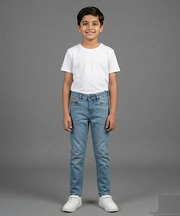 Boys Ice Blue Stretch Denim Jeans- Bjp-0292