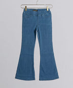 HR Clothing Women's Bell Bottom Denim Jeans-LJP-0084–Blue