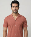 Men’s Pinstripe Drawstring Co-Ord Suit– Relaxed Fit- Maroon Stripe