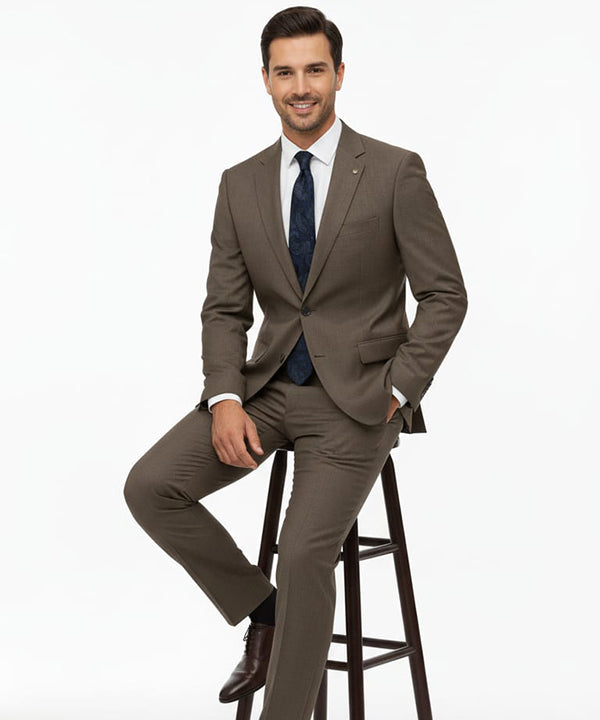 Formal Suit Gst-0124 Dull Olive 2 Button
