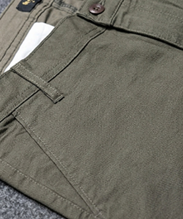 Men’s Summer Cotton Texture Green Shorts- BR-0102
