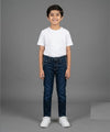 Boys Navy Blue Stretch Denim Jeans- Bjp-0305