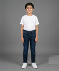 Boys Navy Blue Stretch Denim Jeans- Bjp-0305