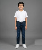 Boys Navy Blue Stretch Denim Jeans- Bjp-0305