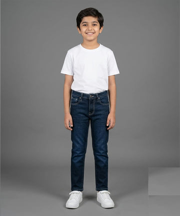Boys Navy Blue Stretch Denim Jeans- Bjp-0305