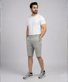 Men’s Summer Cotton Texture Grey Shorts- BR-0102