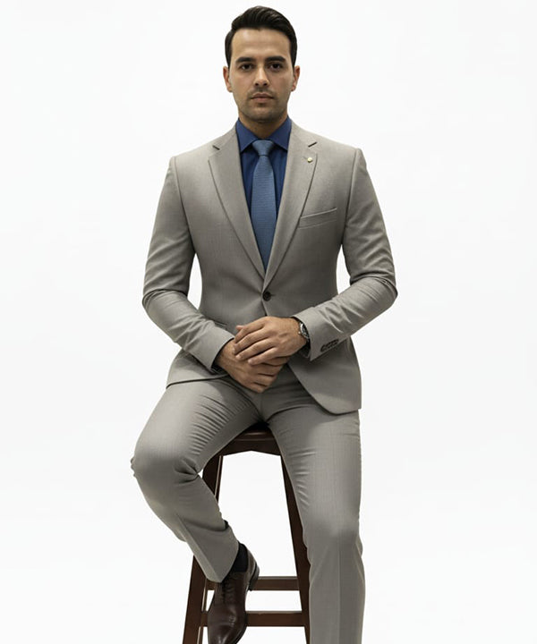 Formal Suit Gst-0122 Coffee 2 Button