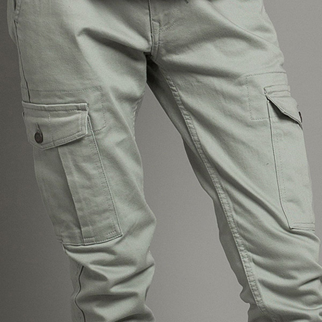 HR Clothing Men's Cargo Trousers - Light Grey LWR-0484