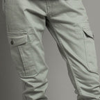 HR Clothing Men's Cargo Trousers - Light Grey LWR-0484