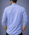 Men's Casual Shirt - Shc-1385 Texture Blue