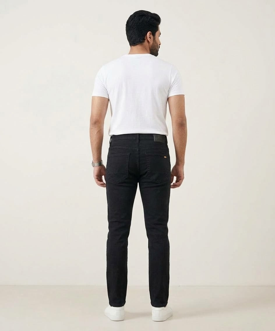 Men's Denim Slim Fit Jeans- Black JP-1908