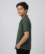 HR clothing Kids Half Sleeves Shirt - D-Green BSH-0116