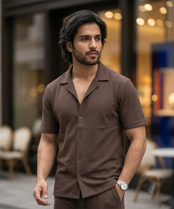 HR clothing Mens Thermal Co-Ord Set 3086/0706 -Coffee-Brown