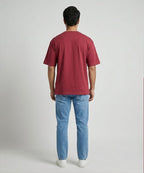 HR Clothing Men's Maroon Drop Shoulder T-Shirt - TSH-7208