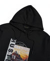 Men's Printed Hoodie - Black Tsh-5997