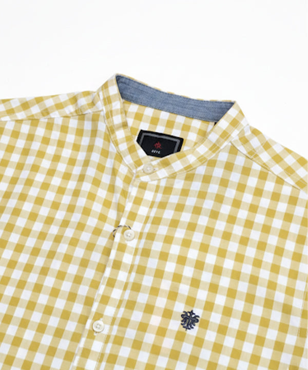 Men's Casual Shirt - Shc-1443 Yellow Chk