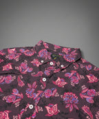 Men's Casual Shirt - Shc-0815 Maroon Floral