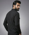 Men's Casual Shirt - Texture Black Shc-1970 Strech Fabric(ORG)
