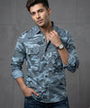 Men's Casual Shirt SHC-1466 ARMY BLUE