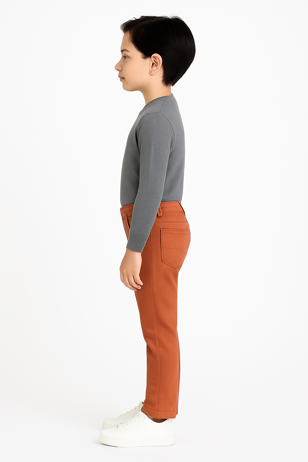 Kids Cotton Chino Pant - Bcp-0034 Rust