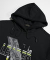 Men's Printed Hoodie - Black Tsh-5993