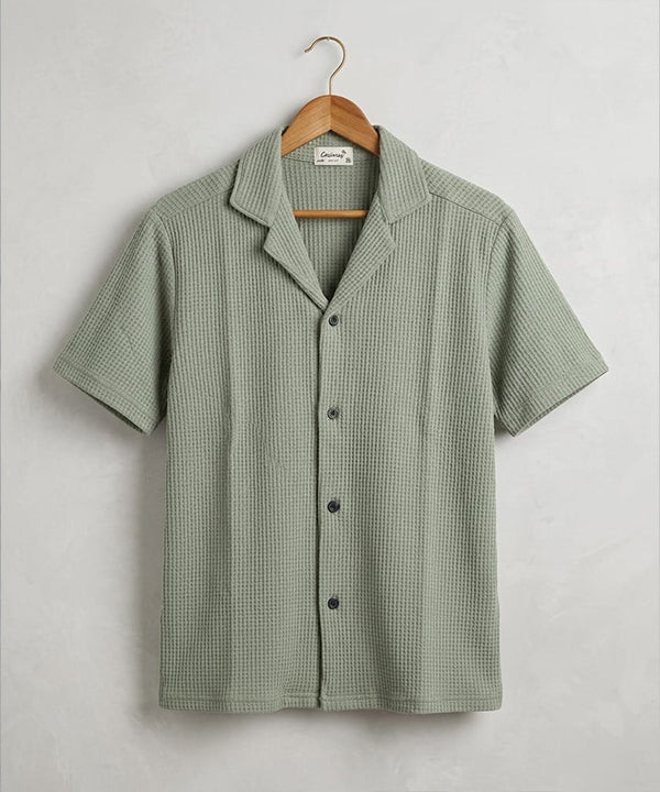 HR clothing Kids Half Sleeves Shirt - L-Green BSH-0116