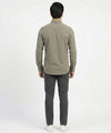 Men's Casual Shirt - Green Stripe Shc-1619 ORG