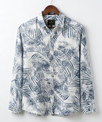 Men's Over Size Casual Shirt - Printed White Shc-1978 ORG