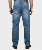 Men's Smart Baggy Denim - 10 pocket Blue Jp-2088
