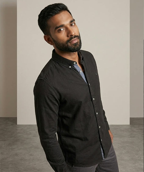 Men's Black Casual Shirt -Shc-1621 (ORG-H)
