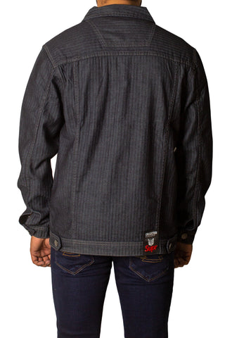 Denim Jacket Jk-0339 Navy-Stripes