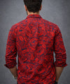 Men's Casual Shirt - Shc-1077 Red Floral